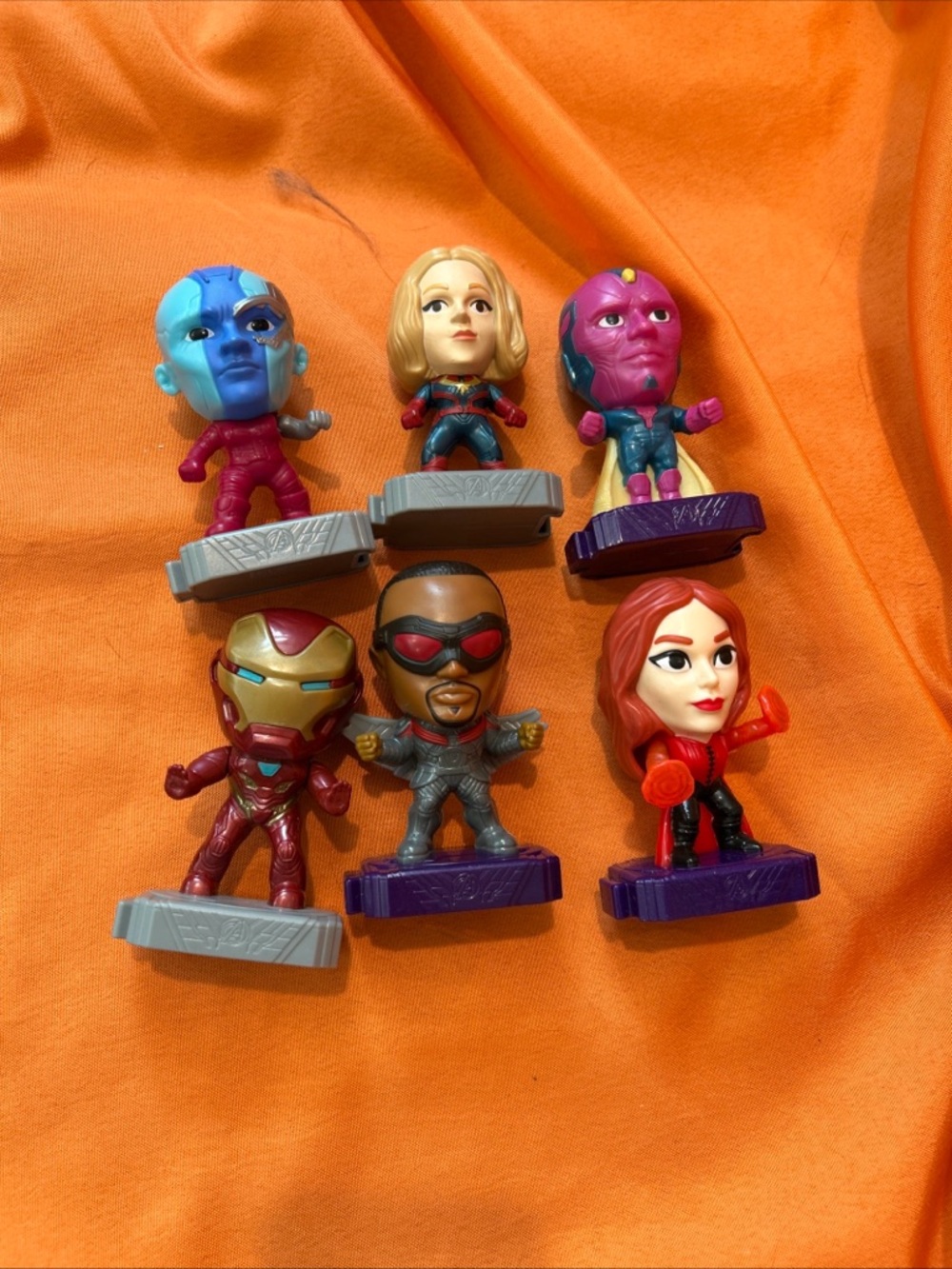 Marvels Avengers Mcdonalds Happy Meal toys lot of 6
